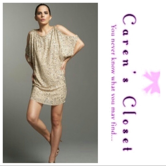 Aidan Mattox  Gold & Silver Sequin Cocktail Formal Mini Dress - Picture 6 of 6